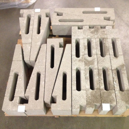 Modular precast refractory pizza oven wood storage blocks with interlocking design for easy assembly and stable support